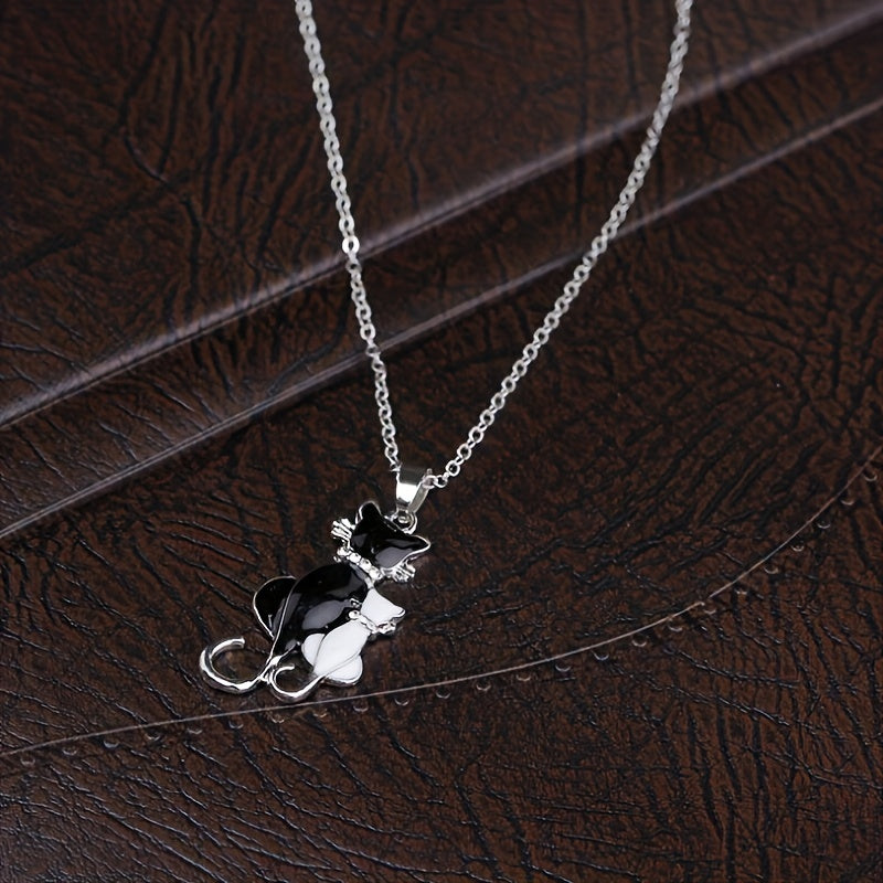 Kitten Cat Pendant Necklace For Women Girls
