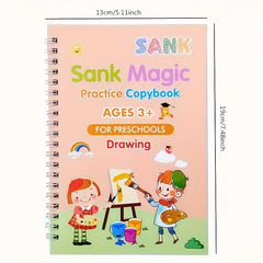 AOUDAI Practice Notebook Set for Preschoolers Alphabet Numbers Drawing