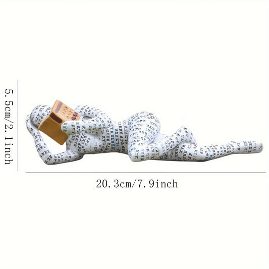 Woman Reading Pulp Mold Resin Decoration