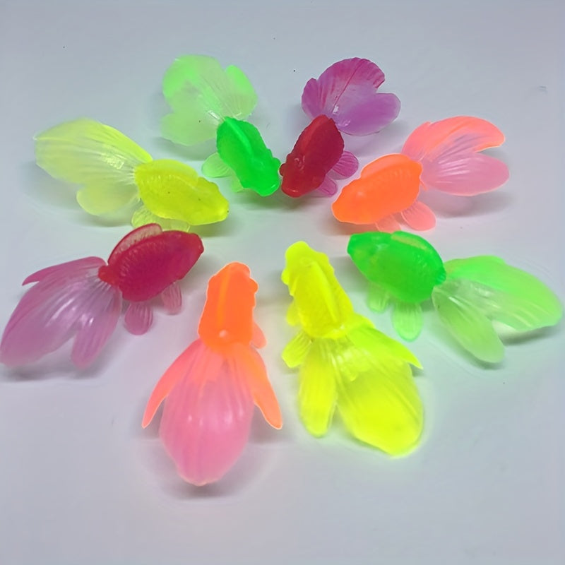 10pcs Colorful Goldfish Model Toy Gift Decoration