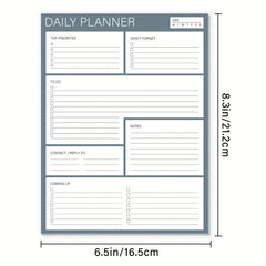 BUBU Daily Planner To Do List Notepad Undated Goals Planning Pad
