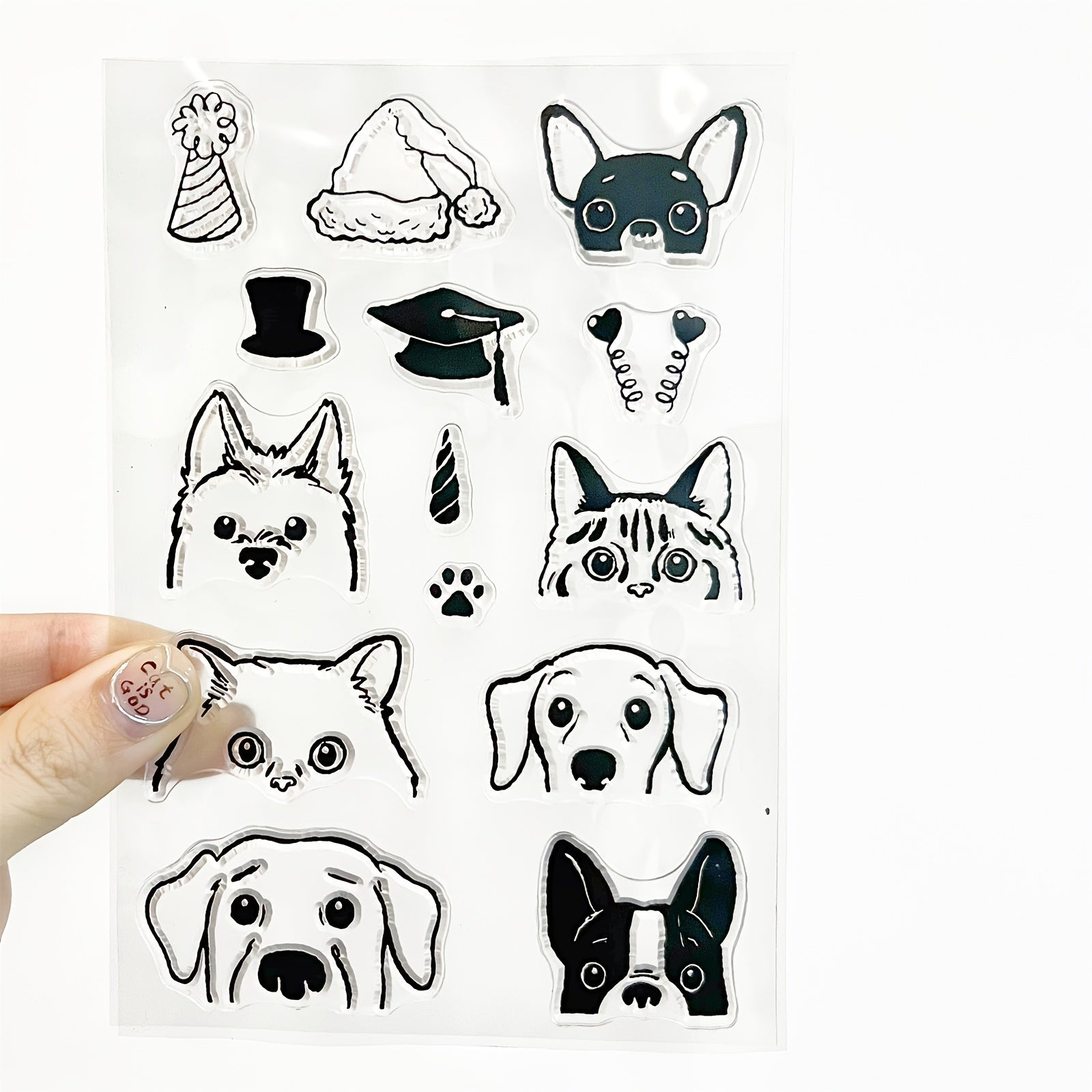 Pet Transparent Silicone Stamp Set