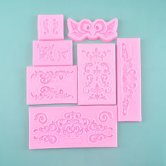 7pcs European Style Embossed Silicone Mold Sets