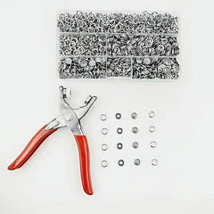 Button Mounting Tool Set Metal Pliers No Sew Fasteners Studs