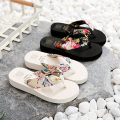 Women's Floral Summer Flip Flops Lightweight Beach Slides