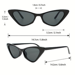Y2K Cat Eye Square Sunglasses - Casual Anti Glare Glasses UV400