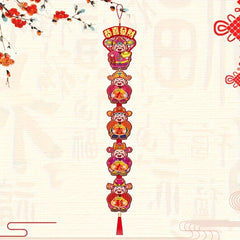 3D God Of Wealth Spring Pendant Decoration for Festive Hollow Out Year's Decor