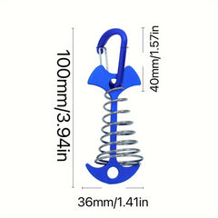 Aluminum Fishbone Nail Tent Rope Buckle Multitool