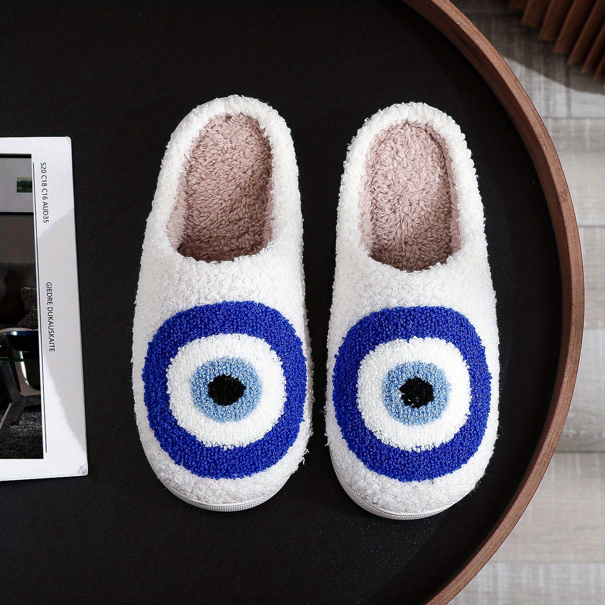 Cartoon Print Plush Slippers - Comfortable Indoor Home Slippers