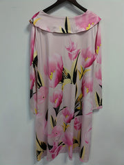  Women's Floral Print Long Sleeve Midi Dress