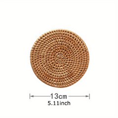 Rattan Braided Placemat Trivet Heat Resistant Thick Hot Pad Mat