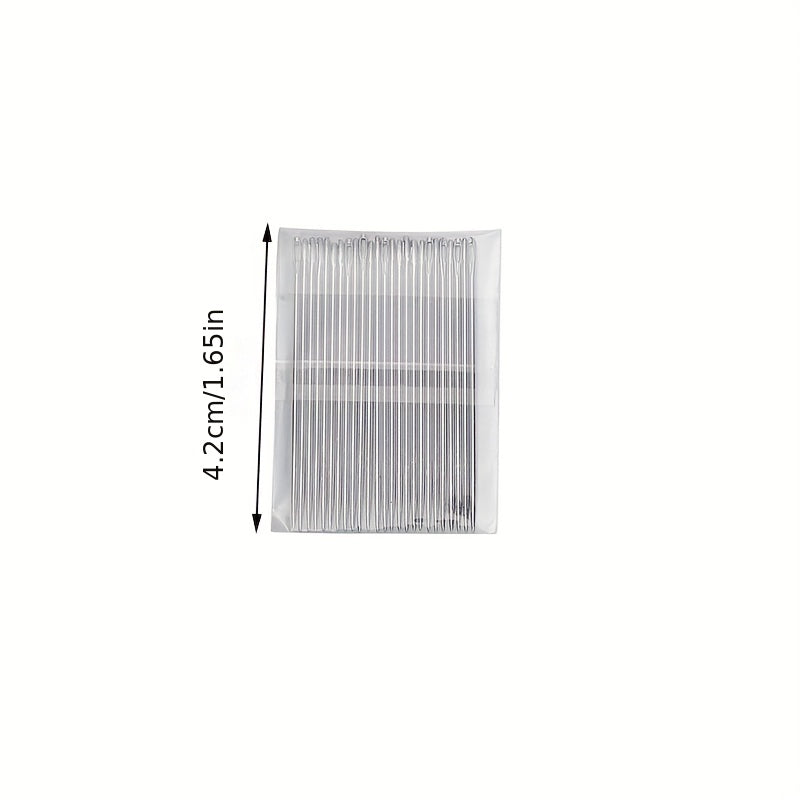 25pcs Large Eye Sewing Needles Stainless Steel Knitting Needl