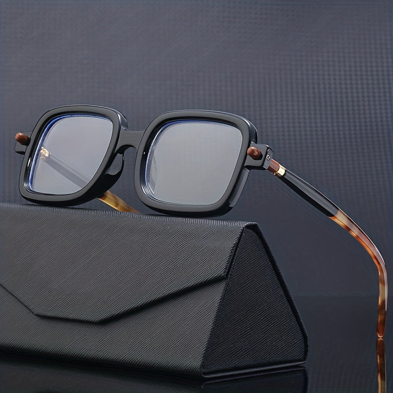 Classic Retro Rectangle Clear Lens Glasses For Women Men