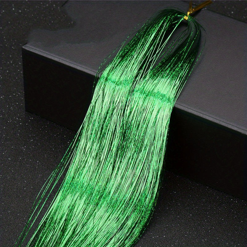 Sparkling Laser Hair Tinsel Extensions for Parties