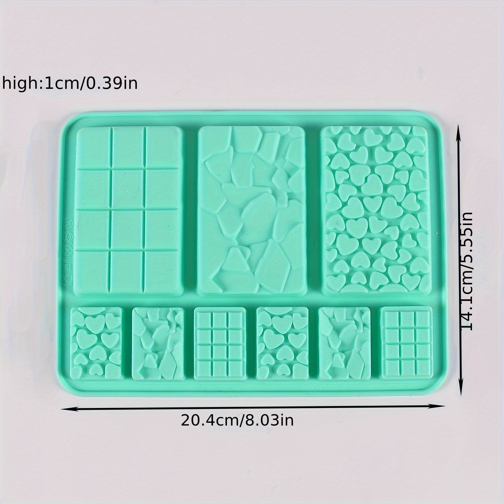 Cake Baking Chocolate Silicone Mold for DIY Candle Filled with Love Fragments