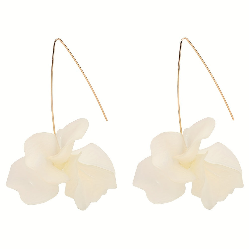Exaggerated Flower Boho Dangle Earrings Resin Jewelry Female Gift