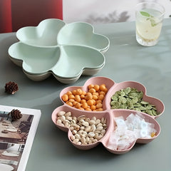 Heart Fruit Tray 4 Grid Snack Clover Small Fruit Basket