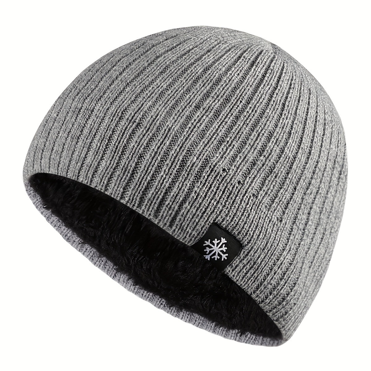 Men's Casual Velvet Knitted Hat Windproof Warm Woolen Hat