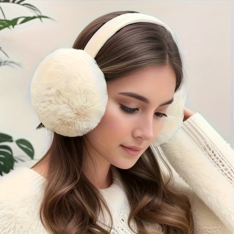 Boho Plush Earmuffs, Foldable & Warm