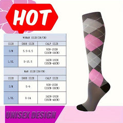 5 Pairs Compression Socks for Women Men 10-20 mmHg Knee High Compression Socks