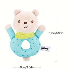 Soft Cartoon Rabbit Plush Doll Rattle Baby Toy Red