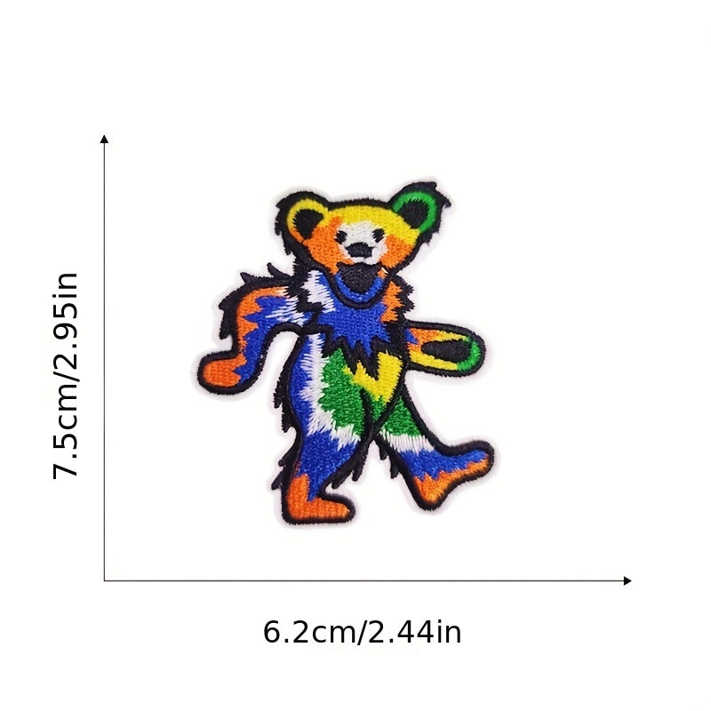 8pcs Bear Embroidered Patches DIY Crafts Clothing Jacket Jean