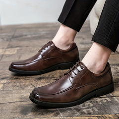Men's Square Toe Derby Shoes Lace up Front Office Business Formal