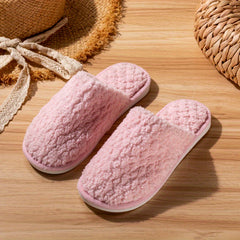 Women's Plush Indoor Slippers Winter Warm & Cozy Flat Shoes