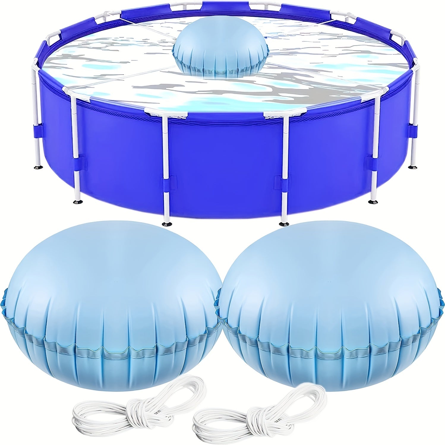 Winter Pool Air Pillows 121 Dia w/ Ropes PVC Ice Equalizer