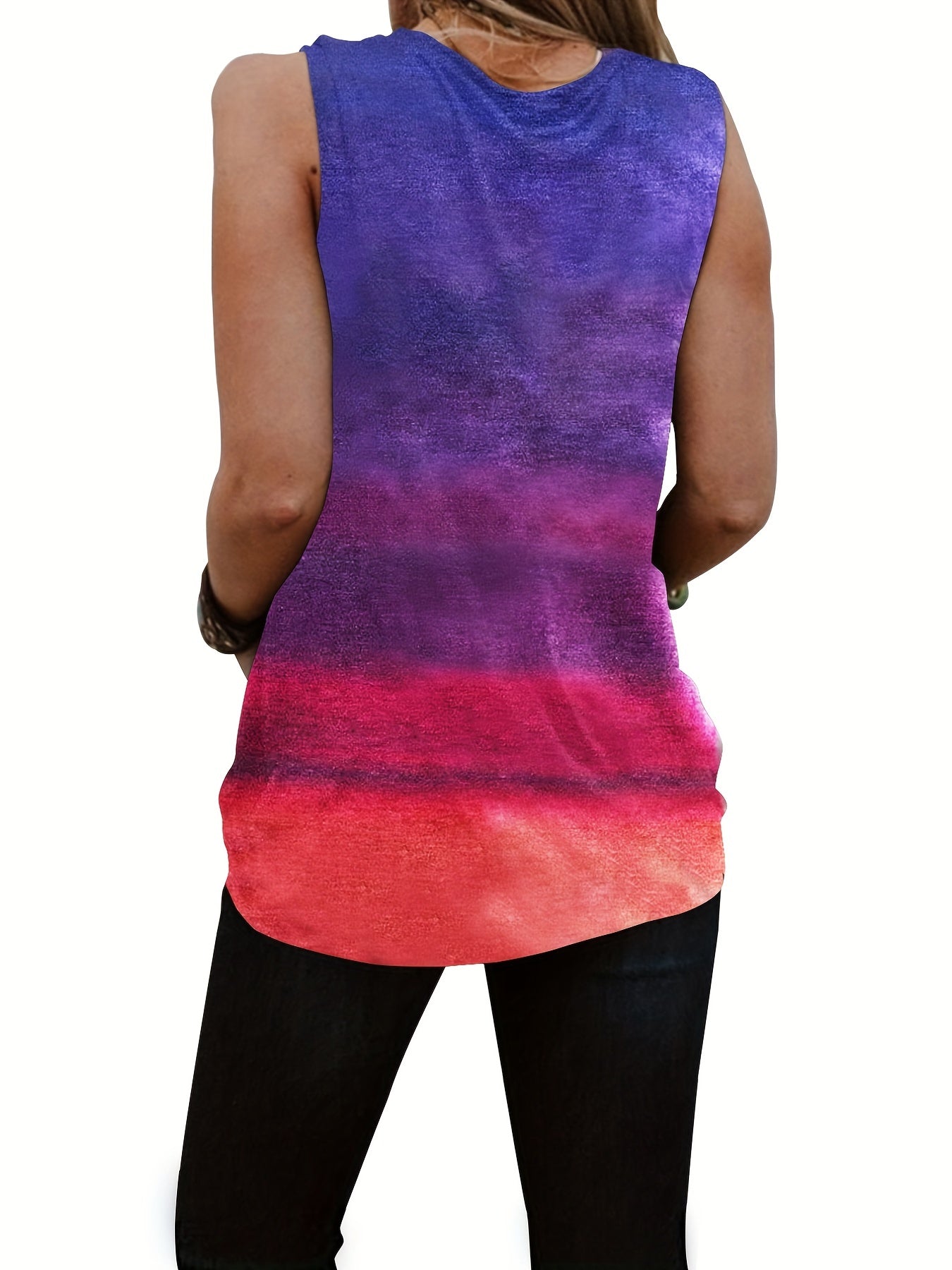Heart Print Sleeveless Tank Top for Women