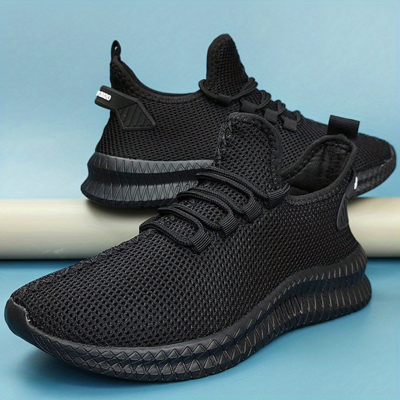 Men's Breathable Mesh Lace-up Sneakers Casual Outdoor Shoes