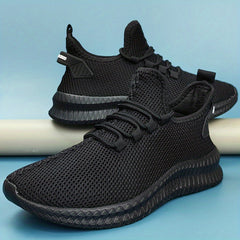 Men's Breathable Mesh Lace-up Sneakers Casual Outdoor Shoes
