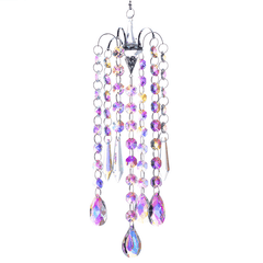 Crystal Chandelier Wind Chimes AB Coating Prisms Suncatcher Pendant