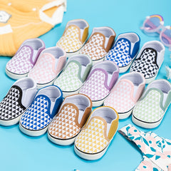 Baby Girl's Checkerboard Soft Canvas Shoes