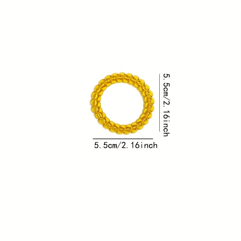 3pcs Spiral Hair Tie Elastic Hair Rope No Hair Damage Ponytail Hair Tie