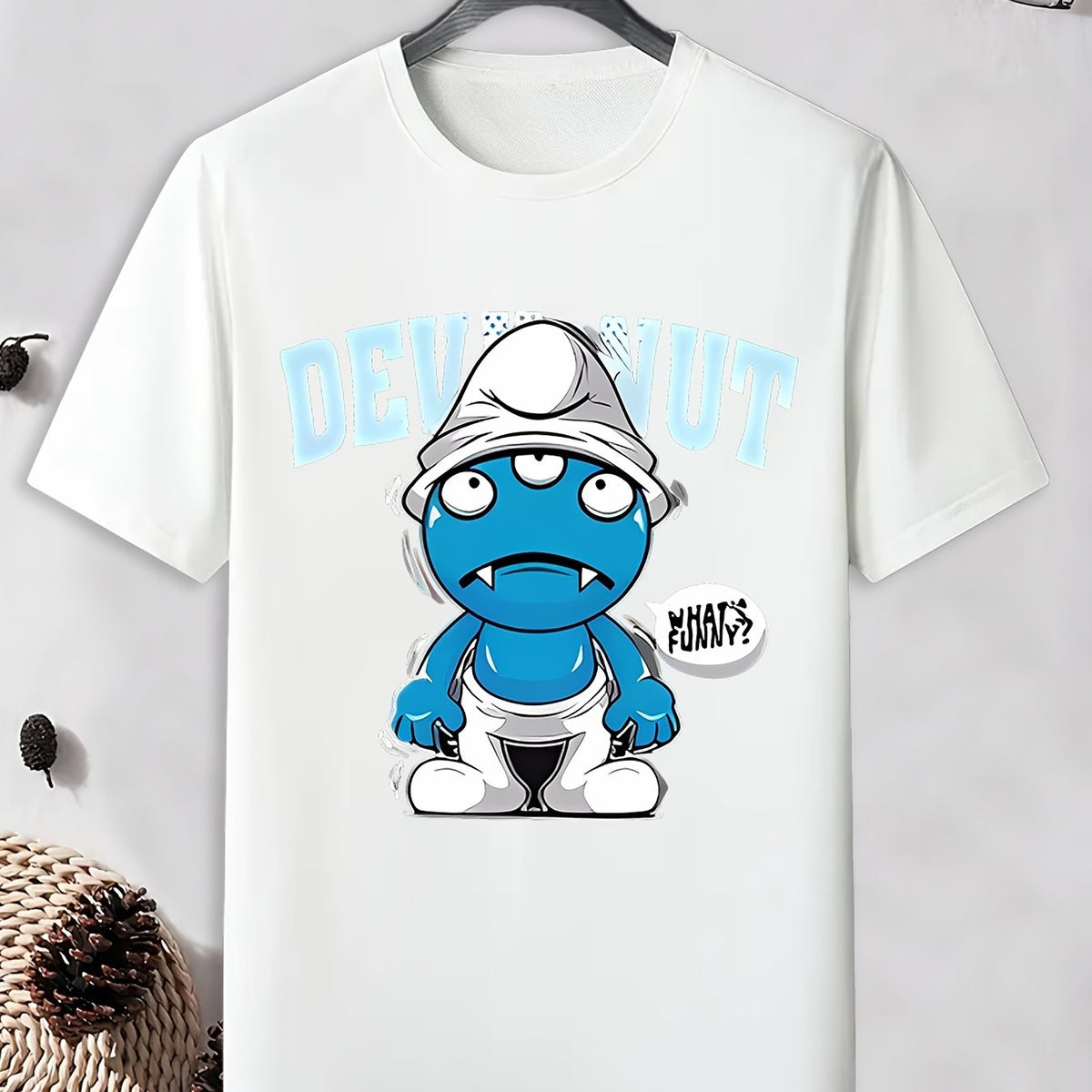 Men's Monster Print T-shirt Active Stretch Tee for Outdoor