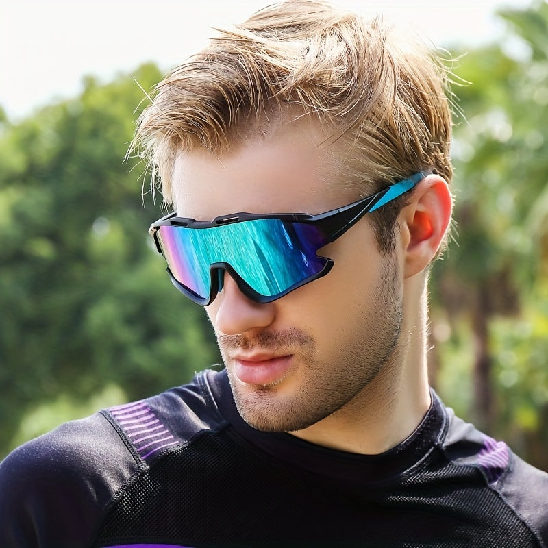 Men's Colorful Cycling Sports Sunglasses with Case & Cloth