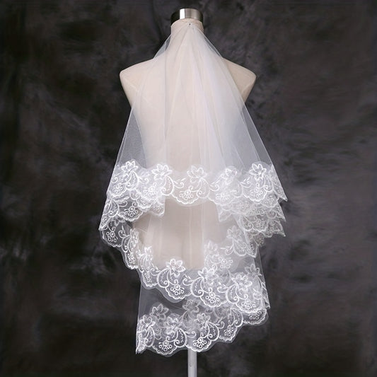 Short Wedding Head Veil Layer Bridal Accessories