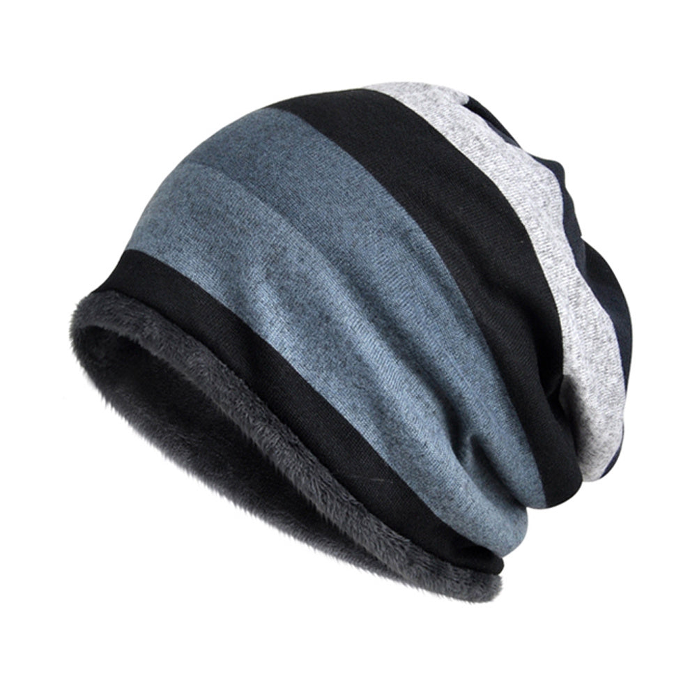 Vintage Bohemian Style Fleece Knitted Hat & Scarf Set