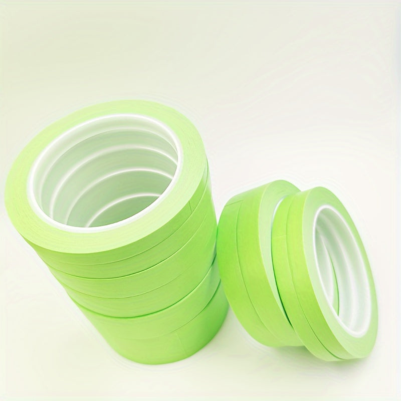 Green Washi Writable Tape 10-50mm 100 Feet Long Masking Paper Plastic Core
