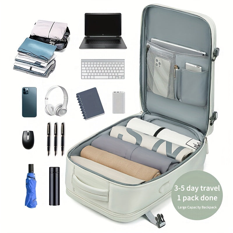 Large Capacity Travel Backpack with Wet Storage and Shoe Compartment