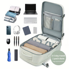 Large Capacity Travel Backpack with Wet Storage and Shoe Compartment