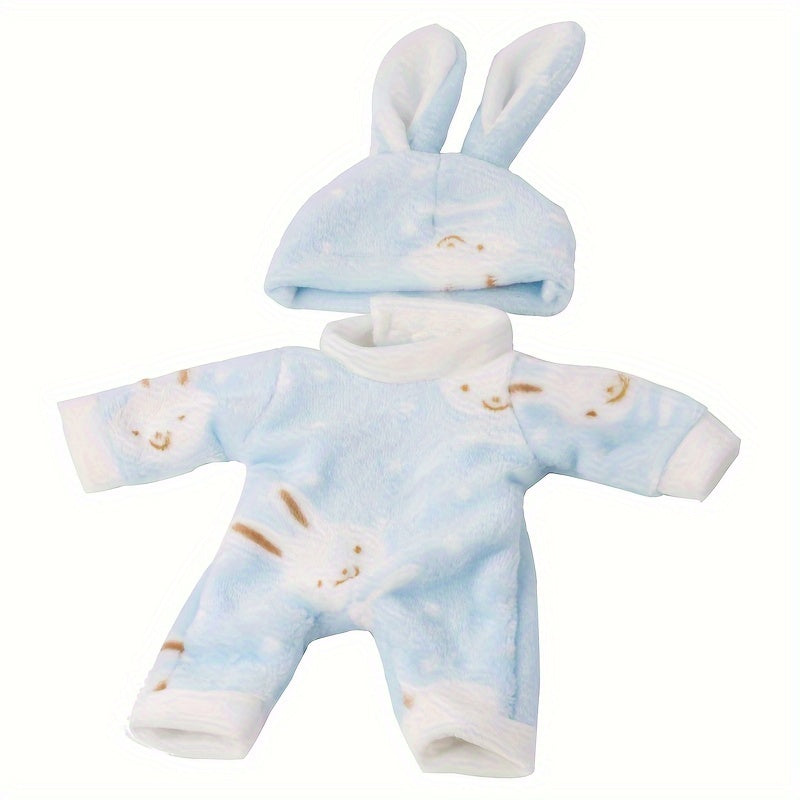 Plush Bunny Eared Doll Clothes for 3-6 Years, Twin Pack & Pink
