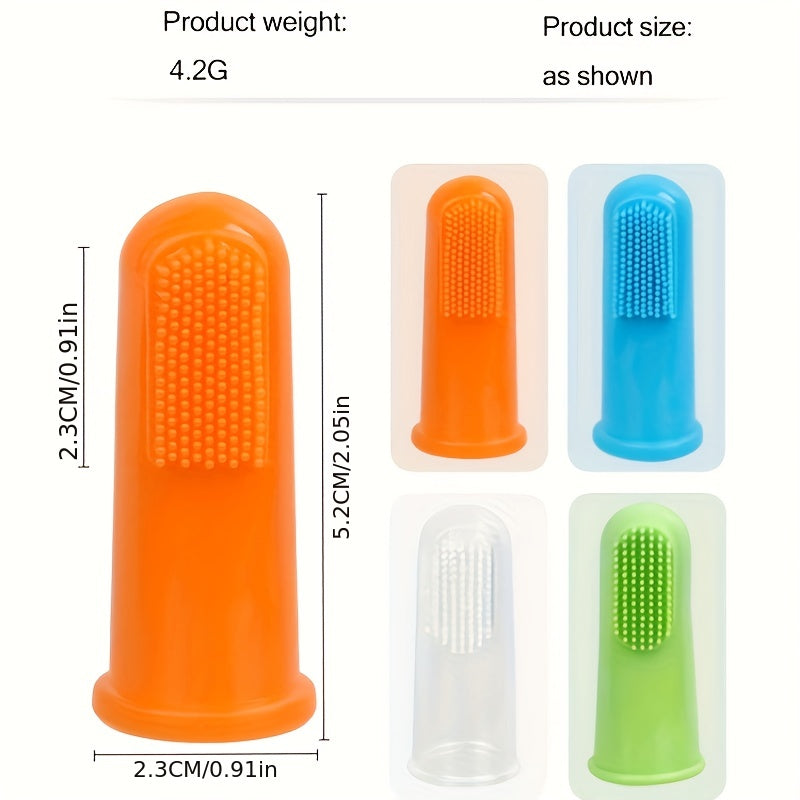 4pcs Pet Finger Toothbrush Oral Cleaning Products
