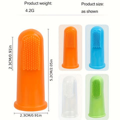 4pcs Pet Finger Toothbrush Oral Cleaning Products