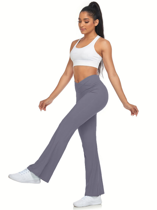 High Waist Wide Leg Yoga Pants Bell Bottom Leggings