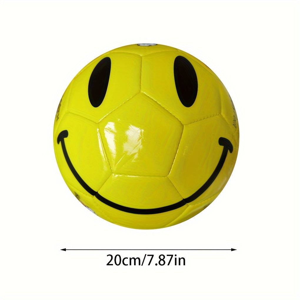 No 4 Machine Sewn Smiling Face Football PVC Soccer Ball
