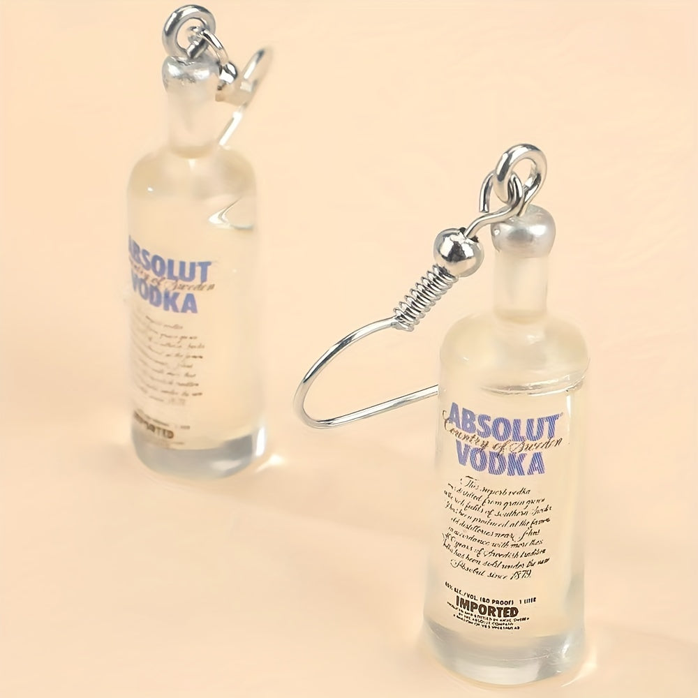 Resin Wine Bottle Hook Earrings Creative Gift For Women Girls