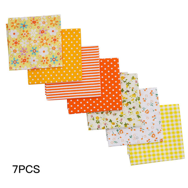 7pcs Cotton Craft Fabric Patchwork Bundle Squares DIY Sewing Scrapbooking