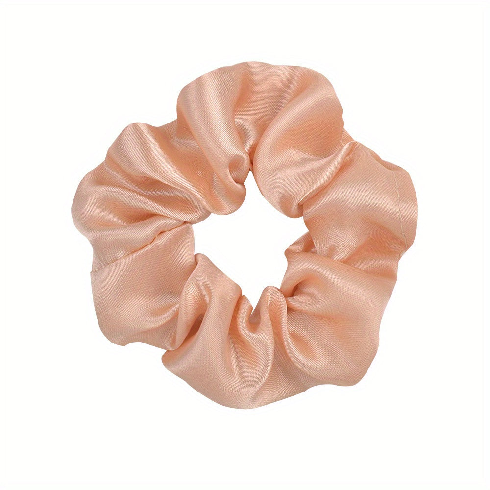 Y2K Colorful Satin Scrunchies Hair Tie Solid Hair Rope Soft Hair Ring